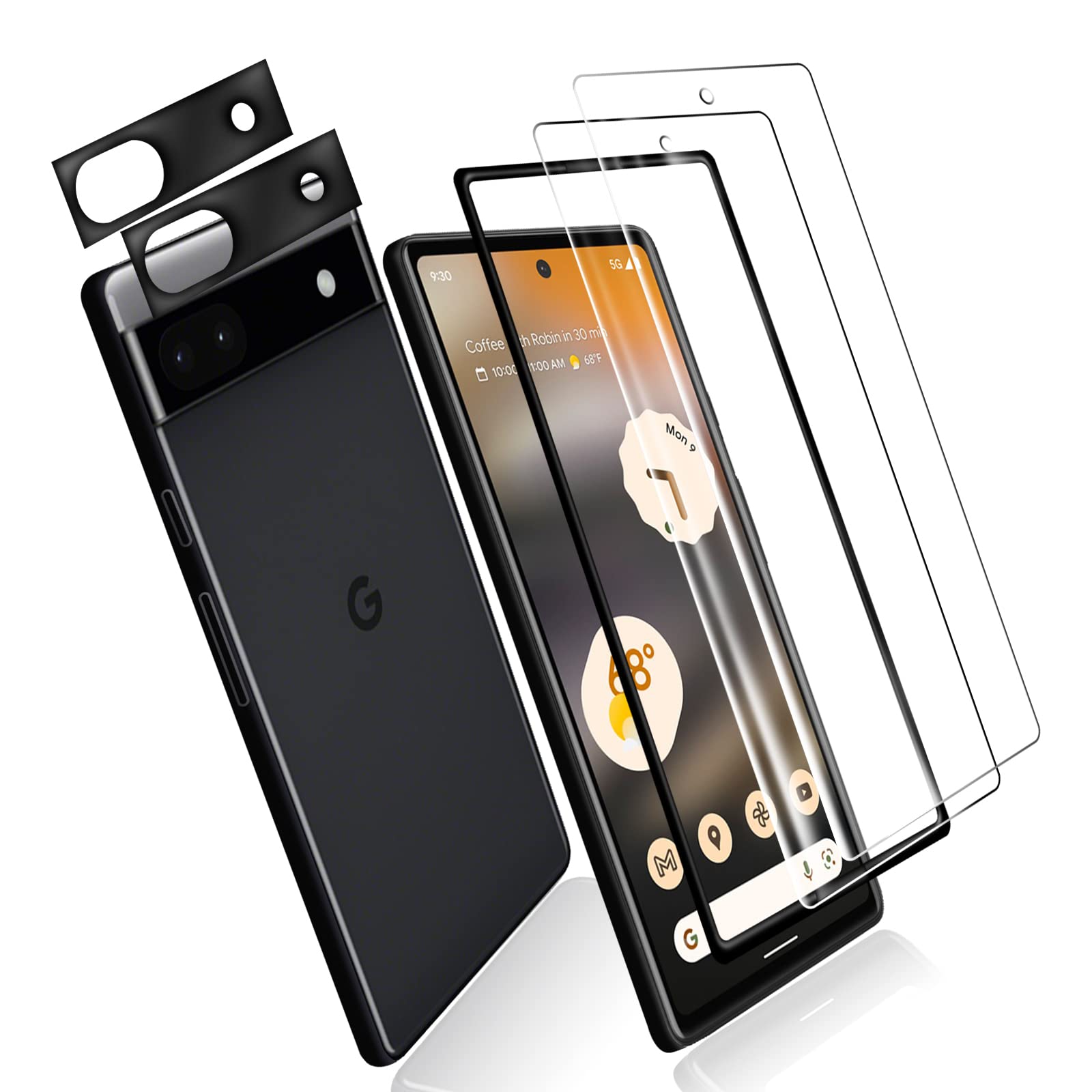 Google pixel 6a 128GB SIMフリー フィルム・純正ケース付 Google Pixel 6a ハード クリア ケース グーグル ピクセル